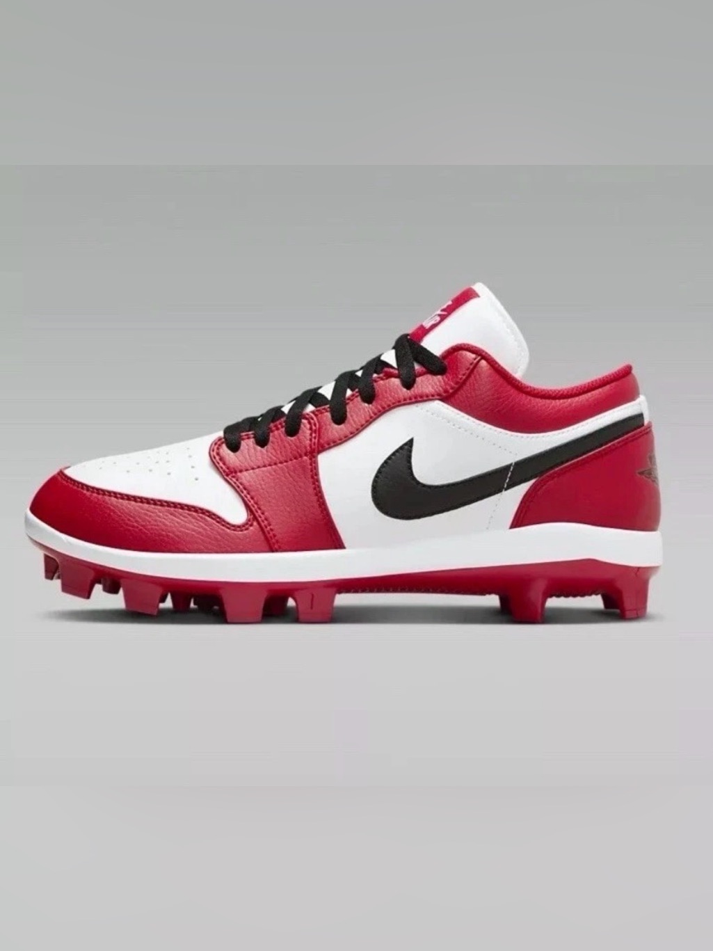 Air Jordan 1 Retro Mcs Low Chicago Red White Black Baseball Cleats Size 11 Bred